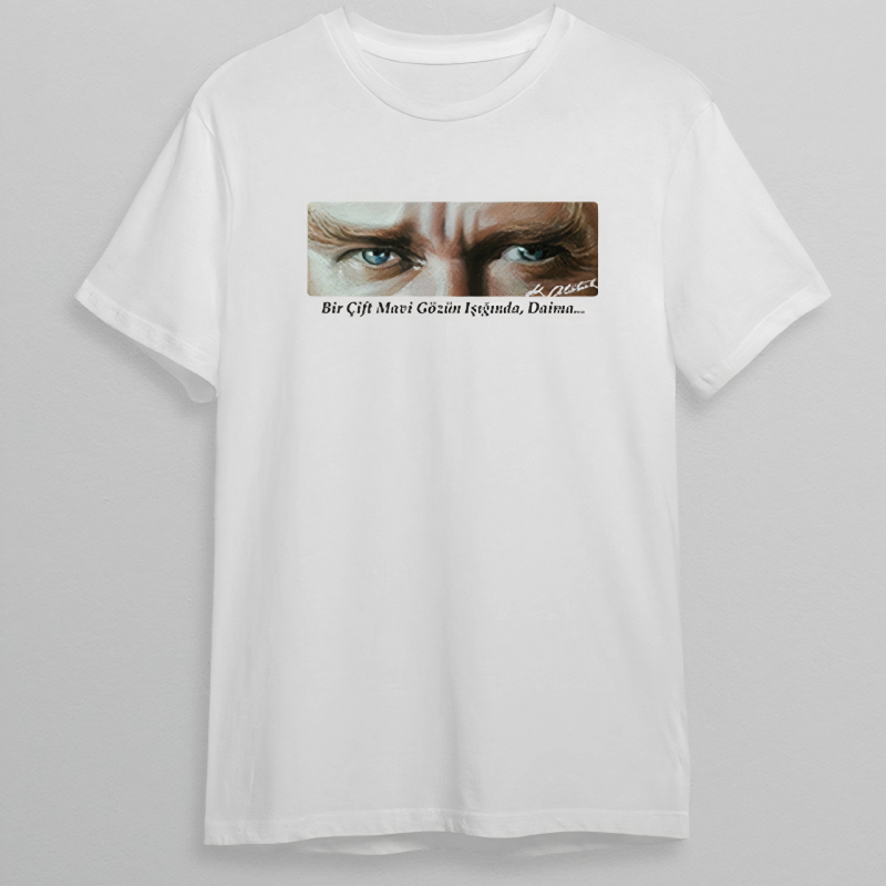 10 Kasım   Atatürk Baskılı T-shirt - Beyaz -