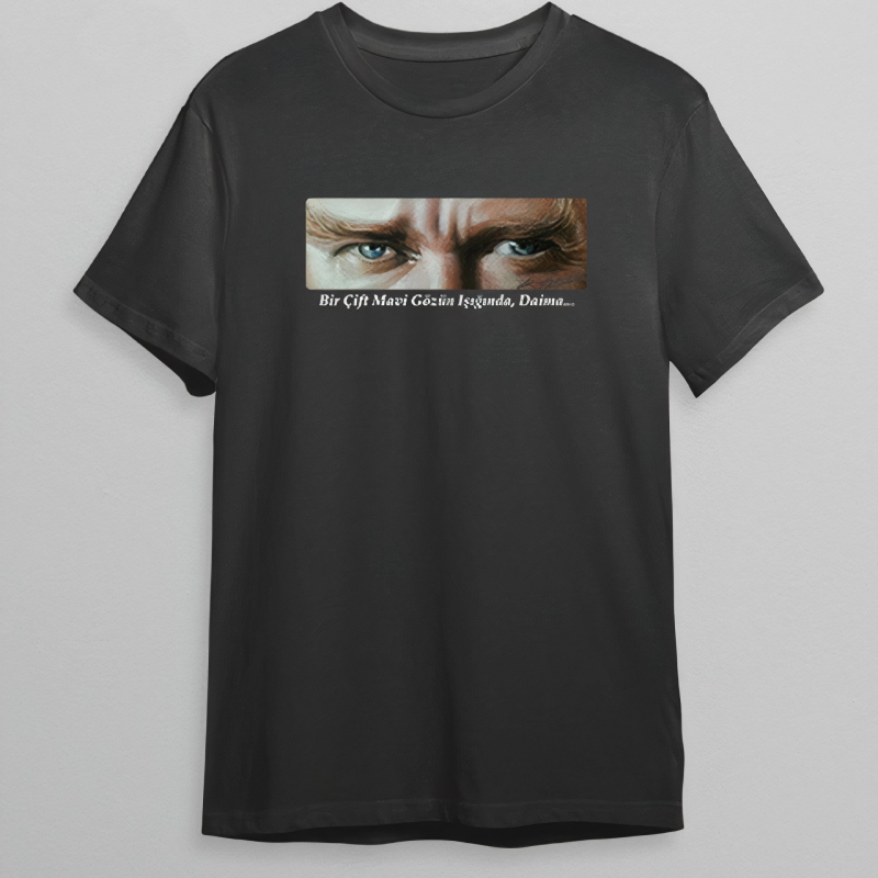 10 Kasım   Atatürk Baskılı T-shirt - Siyah -