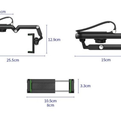 1080° Dönebilen Çok Fonksiyonlu Telefon Tutucu 