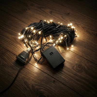 10m 100 LED Damla Uçlu Gün Işığı Siyah Kablo 