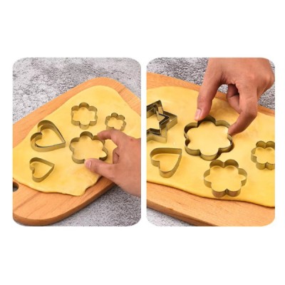 12 Adet Paslanmaz Çelik Kurabiye Kalıbı Seti 