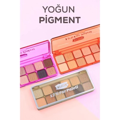 12'li Sedefli Ve Mat Far Paleti - 3'lü Set