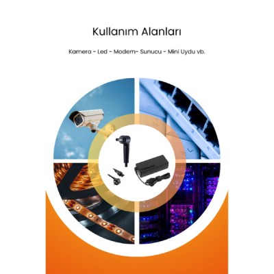 12V 5A 5.5 * 2.5mm 60W Led ve Modem Adaptörü