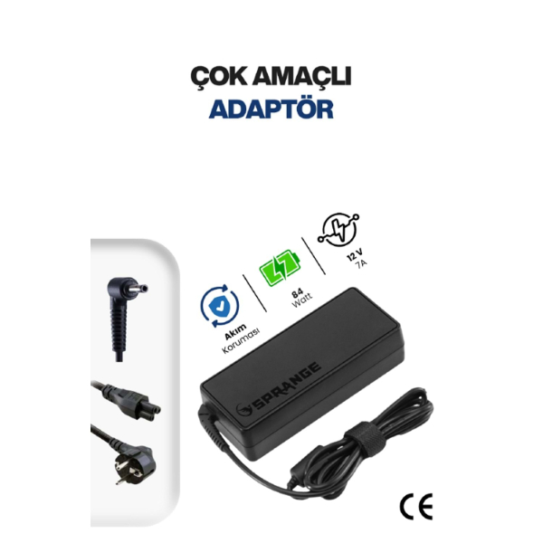 12V 7A 5.5 * 2.5mm 84W Led ve Modem Adaptörü