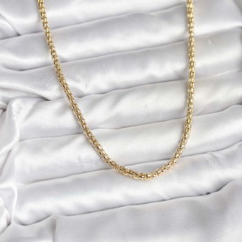 14K Gold Renk Kaplama Boru Zincir Model CM Kadın Kolye