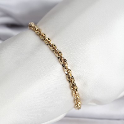 14K Gold Renk Kaplama Burgu Zincir Model CM Kadın Bileklik