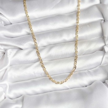 14K Gold Renk Kaplama Ezme Plaka Model CM Kadın Kolye