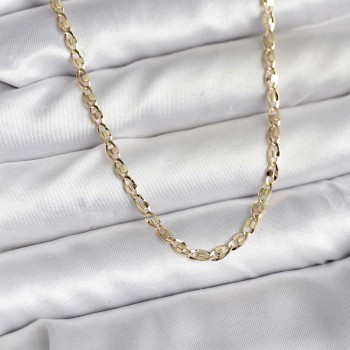 14K Gold Renk Kaplama Ezme Plaka Model CM Kadın Kolye