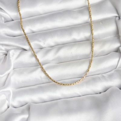 14K Gold Renk Kaplama İnce Zincir Model CM Kadın Kolye