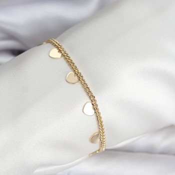 14K Gold Renk Kaplama Kalpli Model CM Kadın Bileklik