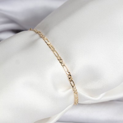 14K Gold Renk Kaplama Minimal Zincir Model CM Kadın Bileklik