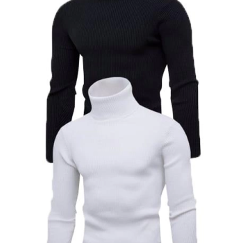 2 Adet   Kaşkorse Boğazlı Full Likralı Fitilli Body Kazak