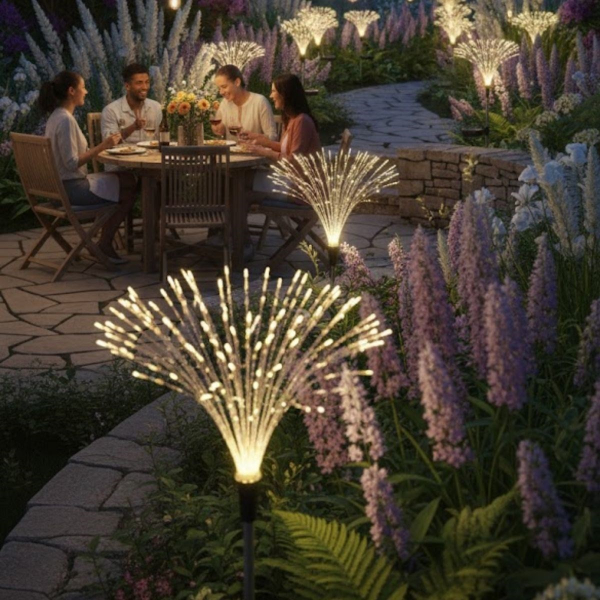 2 Adet Saçak Model Sensörlü Solar Bahçe Lambası 