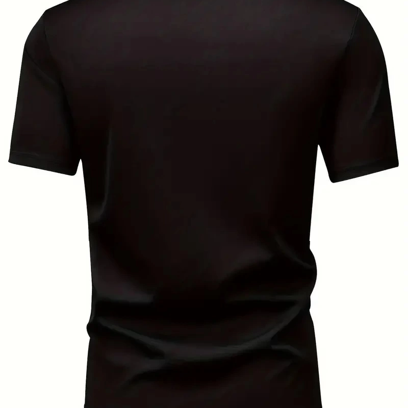 20/1 Penye Compack Baskılı Oversize Bisiklet Yaka Kısa Kol T-shirt - Siyah -