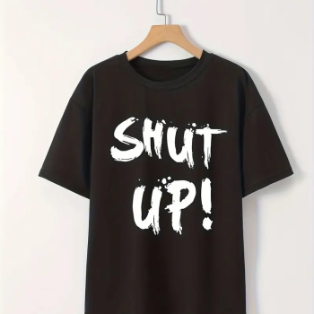 20/1 Penye Compack Baskılı Oversize Bisiklet Yaka m Kısa Kol Yazlık T-shirt - Siyah -