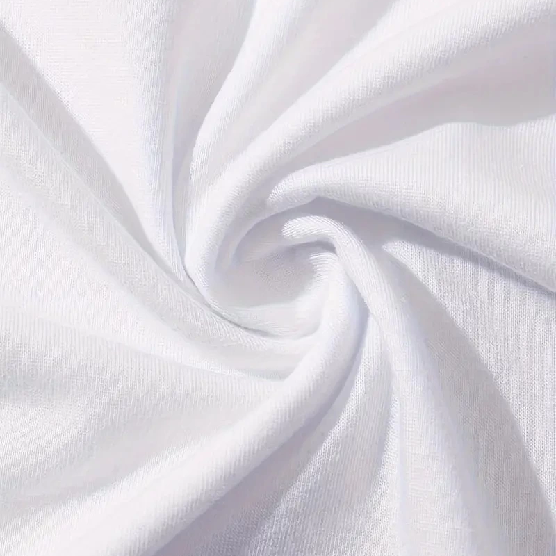 20/1 Penye Compack Baskılı Oversize Kahve Desenli   Kısa Kol T-shirt - Beyaz -