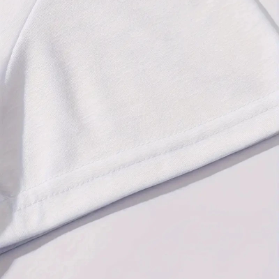 20/1 Penye Compack Baskılı Oversize Kahve Desenli   Kısa Kol T-shirt - Beyaz -