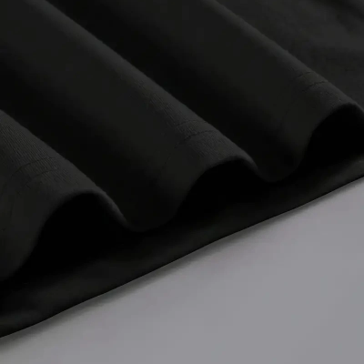 20/1 Penye Compack Baskılı Oversize Kahve Desenli   Kısa Kol Yazlık T-shirt - Siyah -