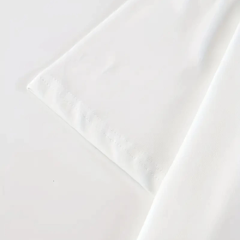 20/1 Penye Compack Baskılı Oversize Kısa Kol Bisiklet Yaka T-shirt - Beyaz -