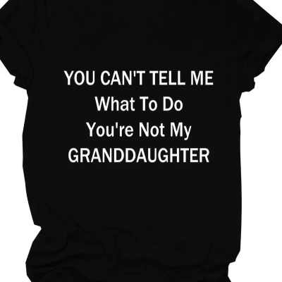 20/1 Penye Compack Baskılı Oversize Kısa Kol Bisiklet Yaka T-shirt - Siyah -