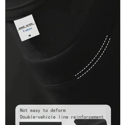 20/1 Penye Compack Day One Baskılı Oversize Bisiklet Yaka T-shirt - Siyah -