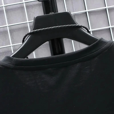 20/1 Penye Compack FUTRE Baskılı Oversize Kısa Kol Bisiklet Yaka T-shirt - Siyah -