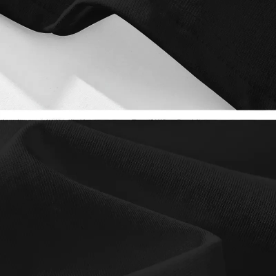 20/1 Penye Compack Gözlüklü Ayı Baskılı Oversize Bisiklet Yaka   T-shirt - Siyah -