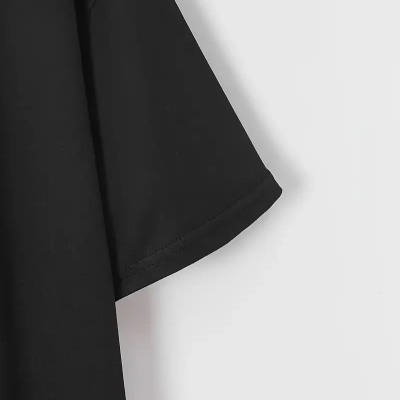 20/1 Penye Compack New York Baskılı Oversize Kısa Kol Bisiklet Yaka T-shirt - Siyah -