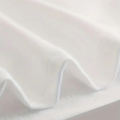 20/1 Penye Compack Ön Arka Ejder Baskılı Oversize Bisiklet Yaka T-shirt - Beyaz -