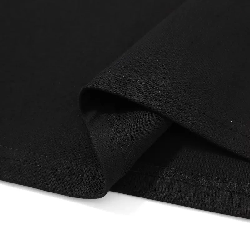 20/1 Penye Compack Palmiye Baskılı Oversize Bisiklet Yaka Kısa Kol T-shirt - Siyah -