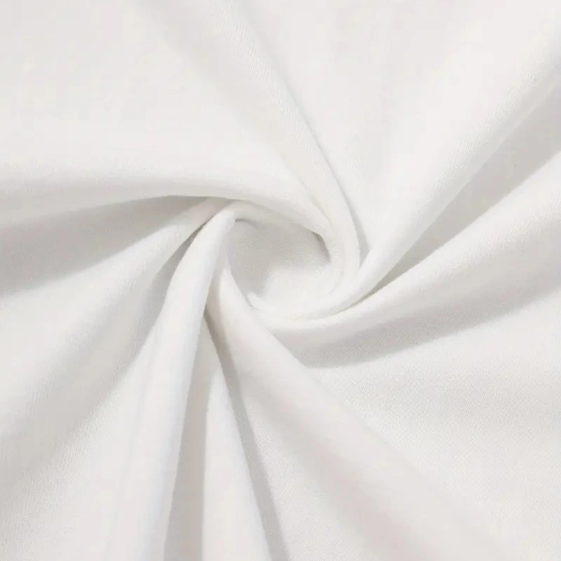 20/1 Penye Compack Palmiye Ön Baskılı Oversize Bisiklet Yaka Kısa Kol Yazlık T-shirt - Beyaz -