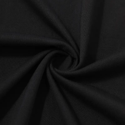 20/1 Penye Compack Sarj %1 Baskılı Oversize Bisiklet Yaka Kısa Kol Yazlık T-shirt - Siyah -