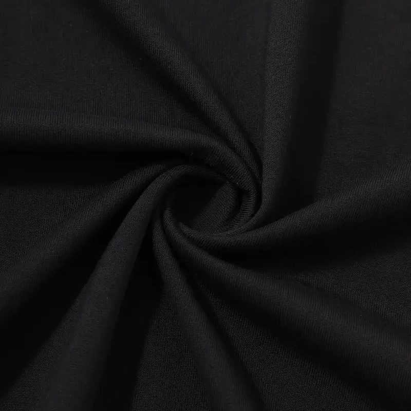 20/1 Penye Compack Sarj %1 Baskılı Oversize Bisiklet Yaka Kısa Kol Yazlık T-shirt - Siyah -