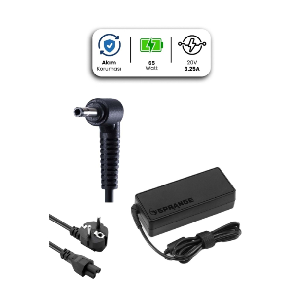 20V 3.25A 4.0 * 1.7 Bullet 65W LENOVO İçin Laptop Adaptör