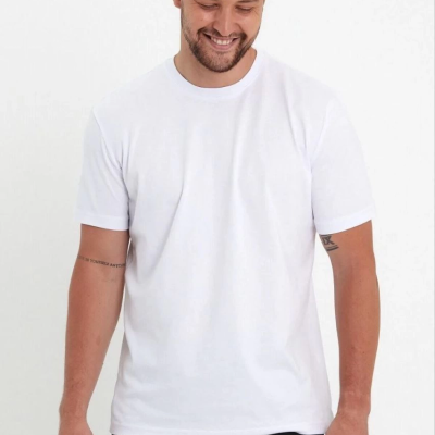 24/1 Düz A Kalite Oversize T-shirt - Beyaz