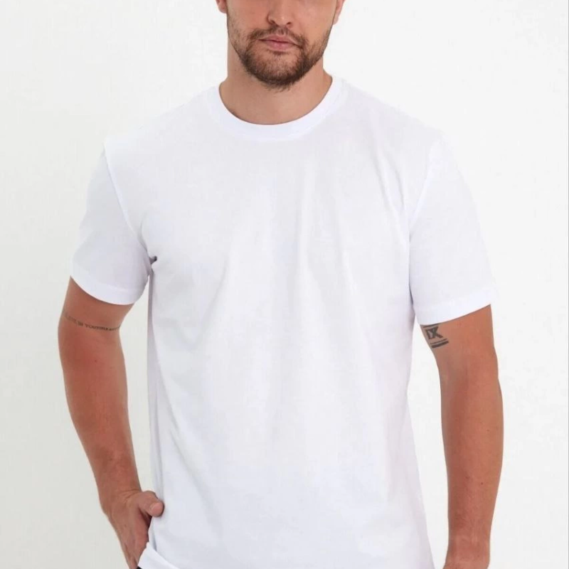 24/1 Düz A Kalite Oversize T-shirt - Beyaz