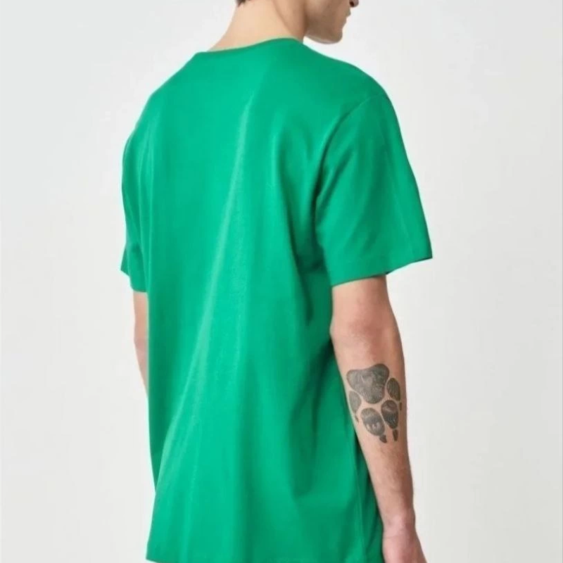 24/1 Düz A Kalite Oversize T-shirt - Yeşil -