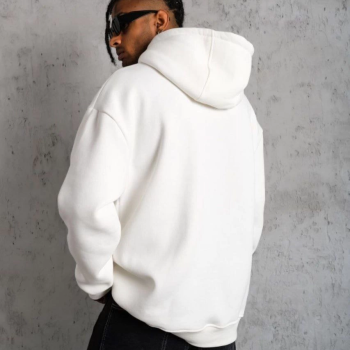 3 İplik Kapşonlu Sweatshirt hoodie - Beyaz