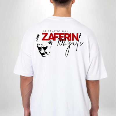 30 Ağustos Baskılı T-shirt - Beyaz -