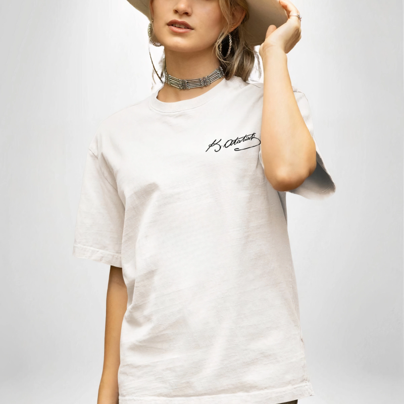 30 Ağustos   Baskılı T-shirt - Beyaz -