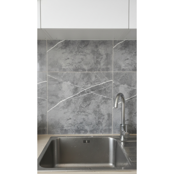 30x30 Antrasit Mermer Desenli Duvar Sticker