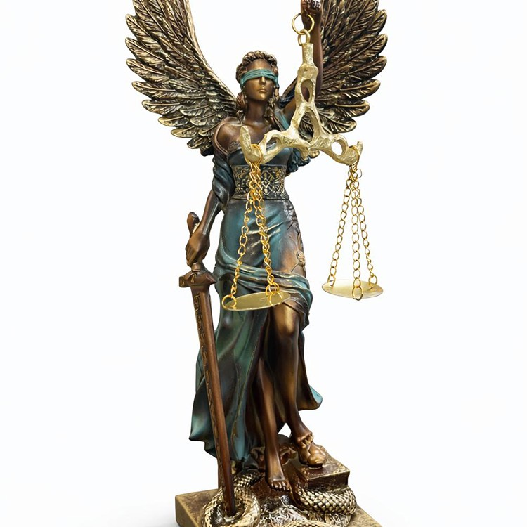 30x9 cm Polyester Kanatlı Adalet Biblosu 