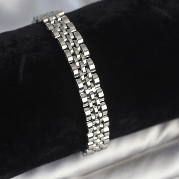 316L Çelik 9 mm Kalınlıkta Gümüş Renkli Erkek Bileklik