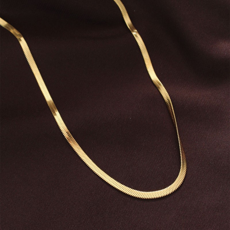 316L Çelik Altın Renk 60 cm İtalyan Zincir Kolye