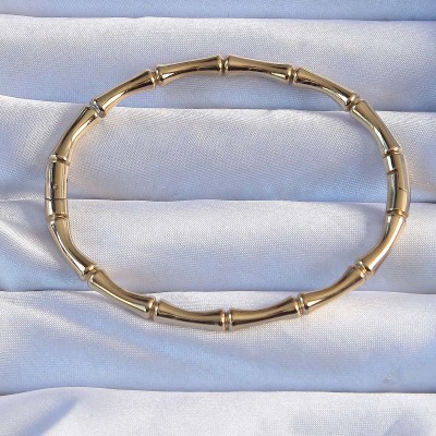 316L Çelik Altın Renk Kemik Model Bileklik