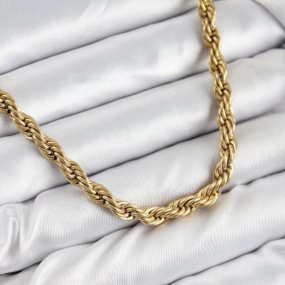 316L Çelik Burgu Model Gold Renk Kadın Kolye