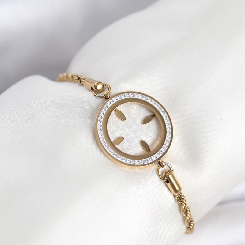 316L Çelik Burgu Zincir Model Çeyrek Takılabilir Bileklik