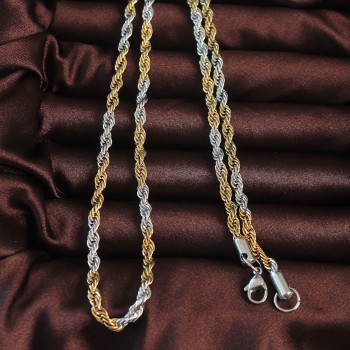 316L Çelik Çift Renk Burgu Tasarımlı Kolye