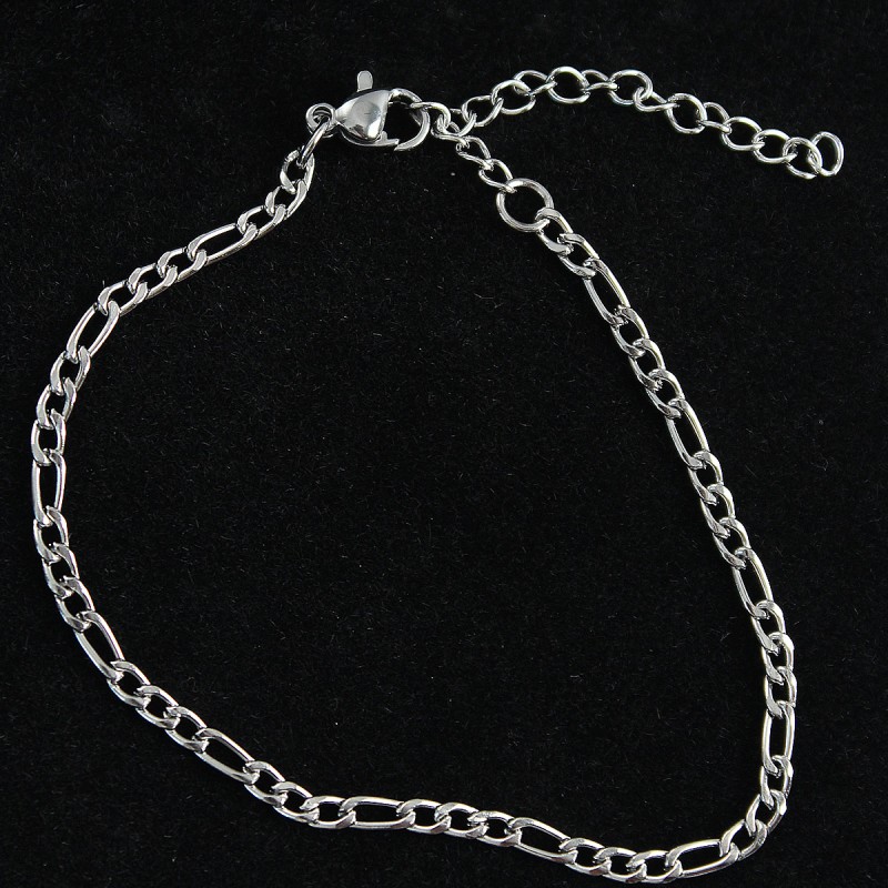 316L Çelik Figaro Model Gümüş Renk Erkek Bileklik