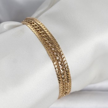 316L Çelik Gold Renk 3'lü Kadın Bileklik